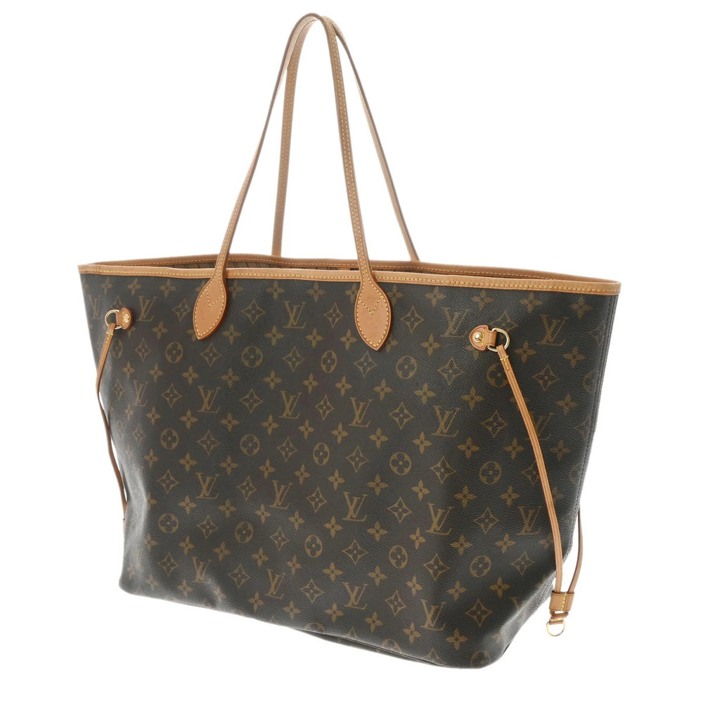 Louis Vuitton Tote Brown Bag Neverfull Canvas Monogram Brown